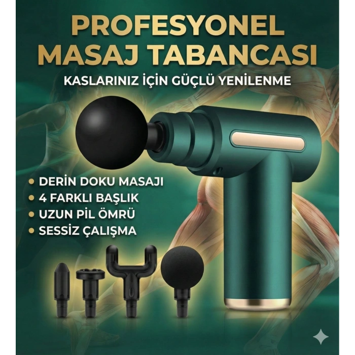 4 Başlıklı 6 Kademeli Titreşimli Şarjlı Mini Masaj Aleti