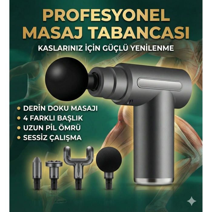 4 Başlıklı 6 Kademeli Titreşimli Şarjlı Mini Masaj Aleti