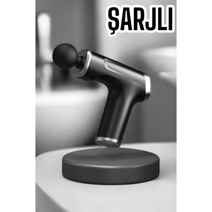 4 Başlıklı Darbeli Şarjlı Masaj Aleti Tabancası Kablosuz