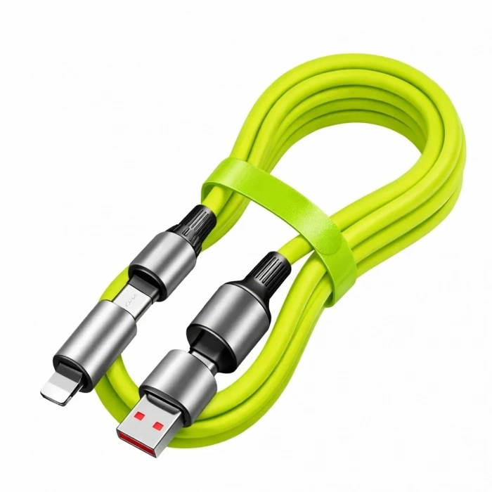 4-in-1 240W PD Hızlı Şarj Kablosu – Type-C Lightning Destekli PL-8632 (5324)