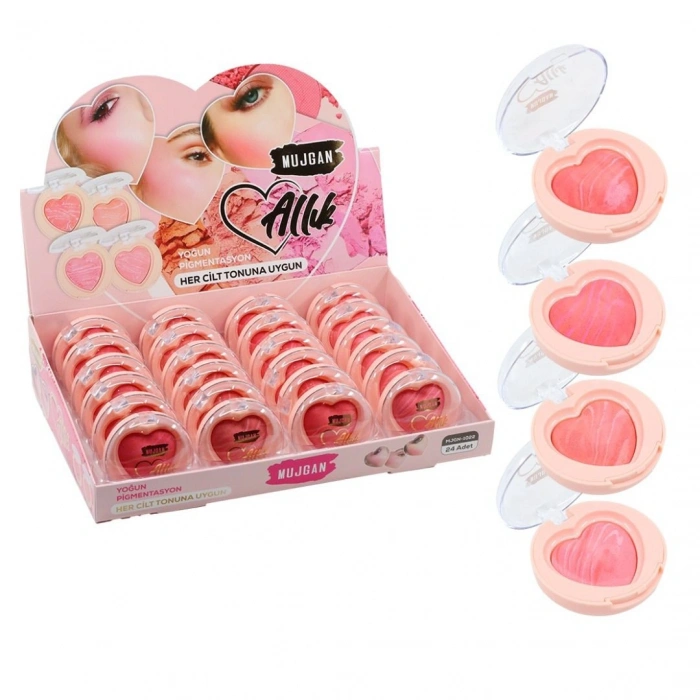 4lü Kalp Allık Blush Seti