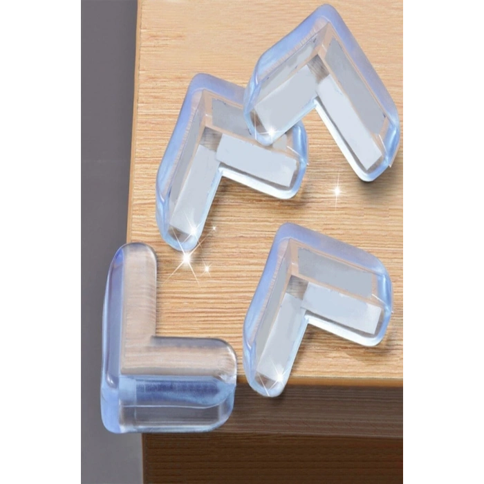 4 lü Masa Sehpa Köşe Koruyucu Silikon- Çocuk Koruma Aparatı (5324)