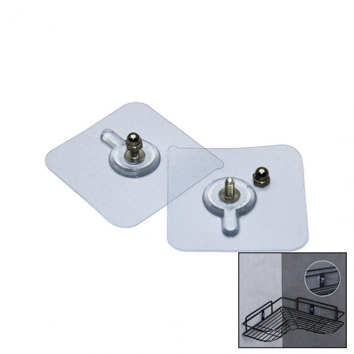 4 PARÇA 10MM VİDALI ŞEFFAF PVC YAPIŞKAN ASKI (5324)