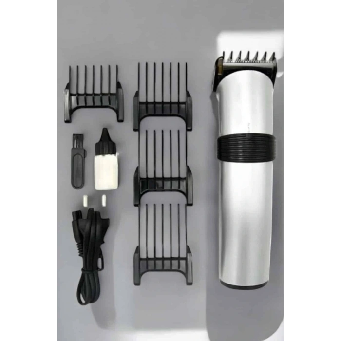 4 Taraklı Profesyonel Şarjlı Saç Ve Sakal Kesme Tıraş Makinesi Seti