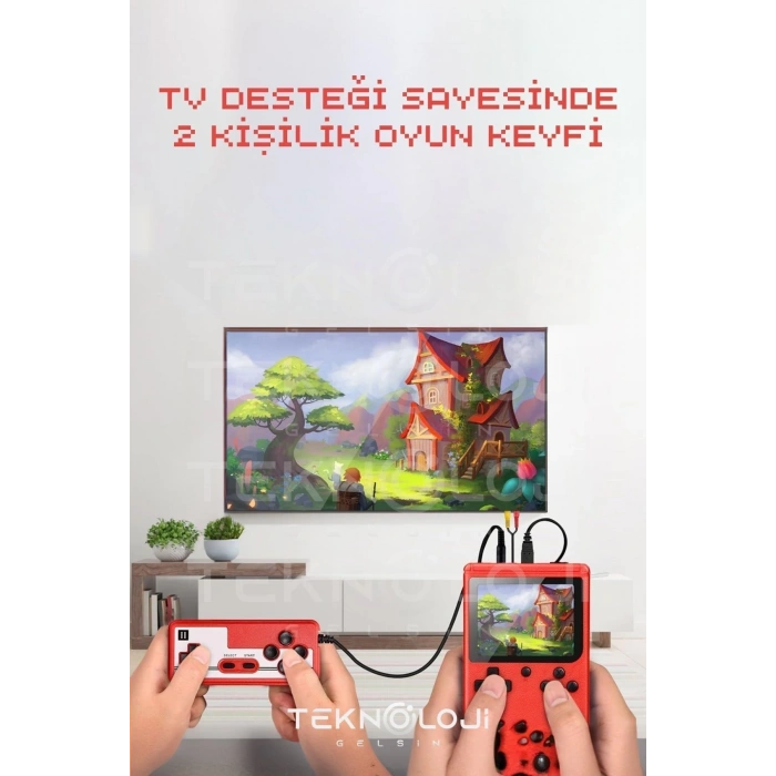 400 Oyunlu Mini Atari Gameboy Oyun Konsolu Gamebox Kollu Atari