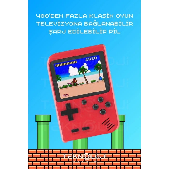 400 Oyunlu Mini Atari Gameboy Oyun Konsolu Gamebox Kollu Atari