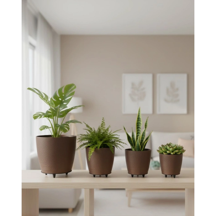 4LÜ VAZO KAHVERENGİ