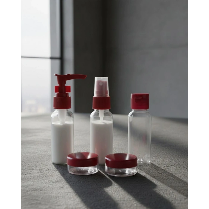 5 Parça Seyahat Dolum Şişesi Seti 30 ml Hafif Tasarım