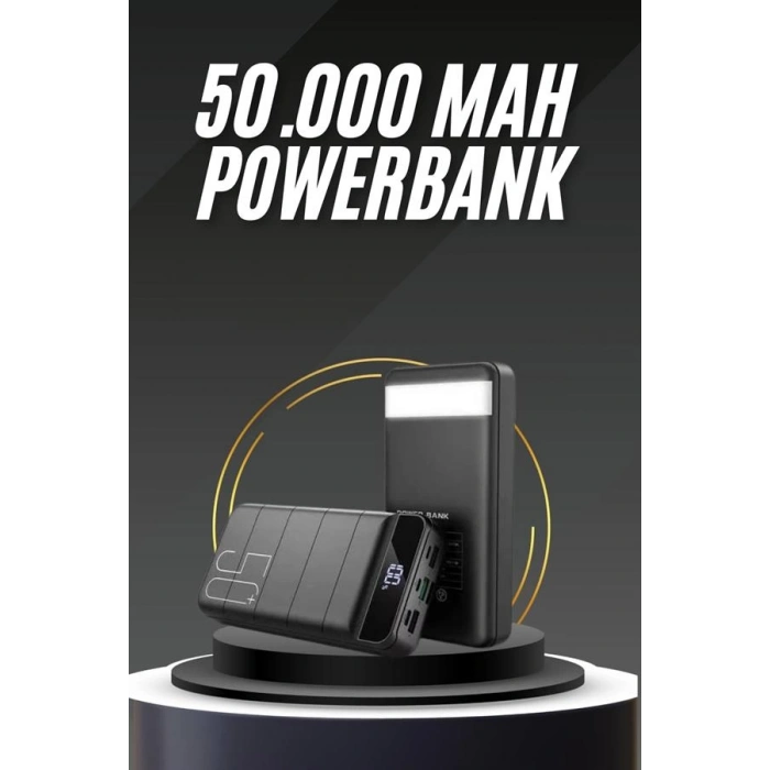 50.000 Mah Led Dijital Göstergeli USB Çıkışı Powerbank