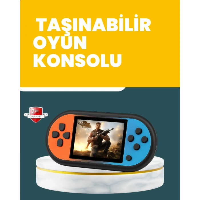 520 Oyunlu Mini Oyun Konsolu HD LCD Ekranlı