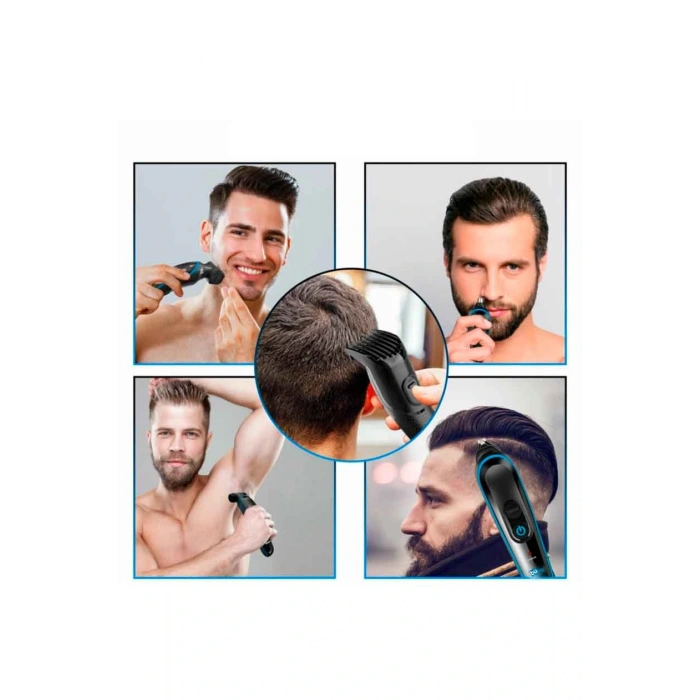 5in1 Fonksiyonlu Turbo Motorlu Saç Sakal Kesme Tıraş Makinesi Burun Kulak Ense Favori Tüm Vücut (5324)