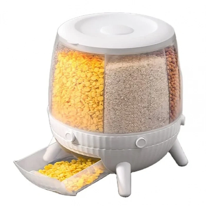 6 Bölmeli 360 Derece Dönebilen 6 Lt Bakliyat Organizeri (5324)