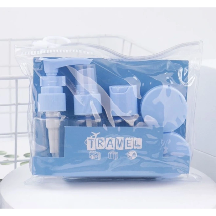 6 Parça Renkli Kapaklı Seyahat İçin Boş Şişe Seti (5324)