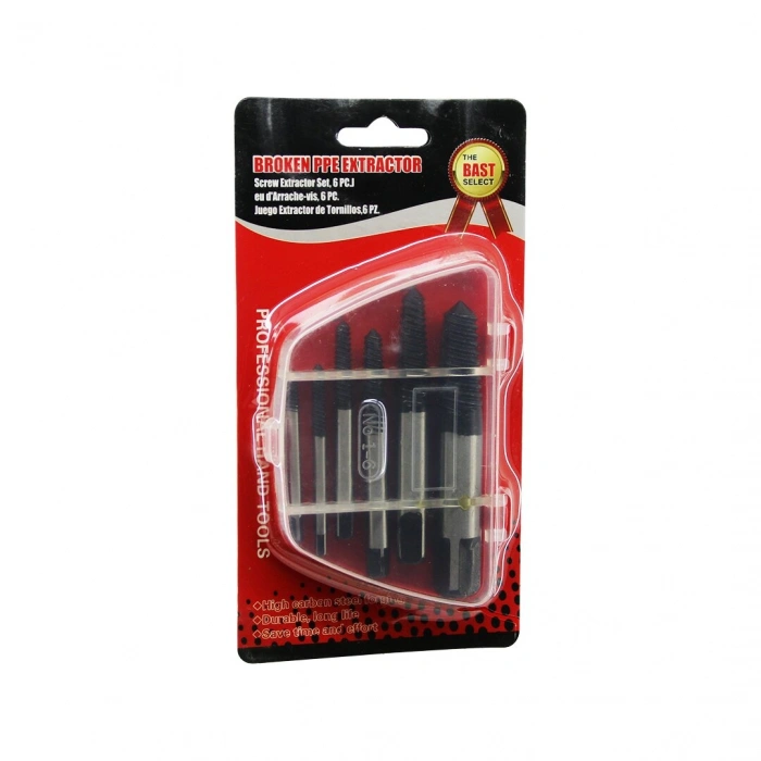 6 PCS  HASARLI VİDA ÇIKARICI SET -  SOLA DÖNEN  KLAVUZ UÇ (5324)