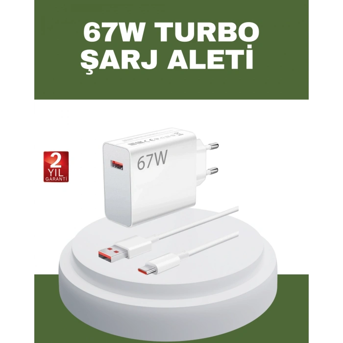 67 Watt Type C Hızlı Şarj Cihazı Oneplus 7 8 9 10 Uyumlu