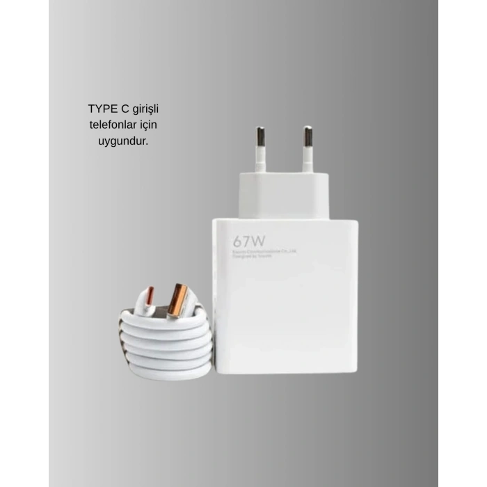 67w Süper Hızlı Şarj Adaptörü Ve Kablo Seti – Güvenli, Kompakt Ve Ergonomik Tasarım
