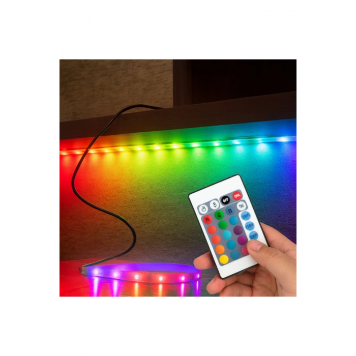 RGB Şerit 30 LED Kumandalı USB Bağlantılı