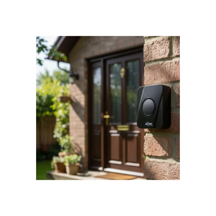 Siyah Kablosuz Su Geçirmez Kapı Zili