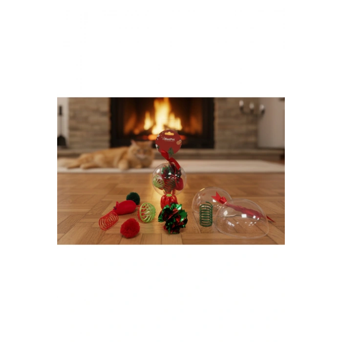 Yılbaşı Konseptli 8 Parça Küre İçinde Oyuncak Seti