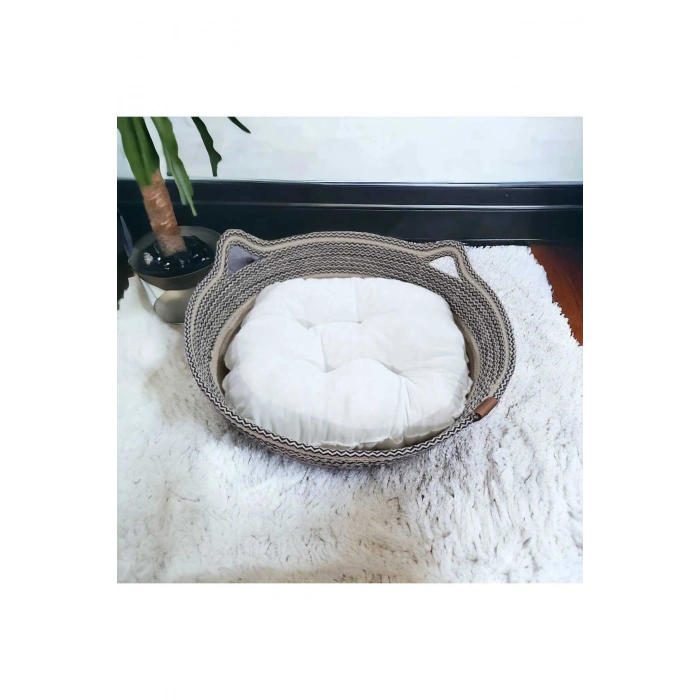 Decohandy 40 Cm Elyaflı Kedi Yatağı