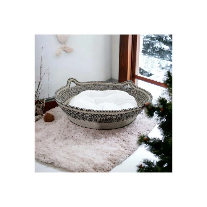 Decohandy 40 Cm Elyaflı Kedi Yatağı
