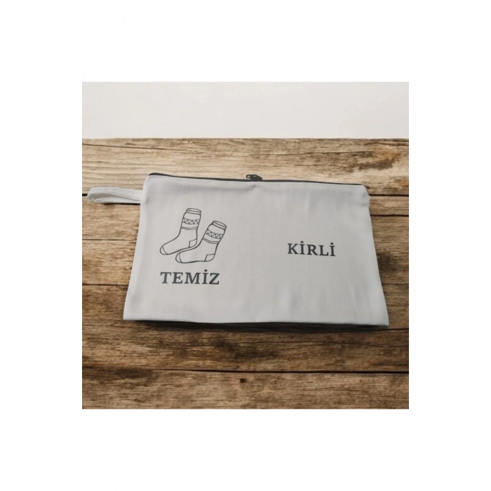 Baskılı Kirli-Temiz Seyahat (Çorap) Torbası