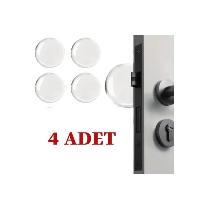 Şeffaf Silikon Mobilya ve Kapı Durdurucu Darbe Pedi 4lü Set