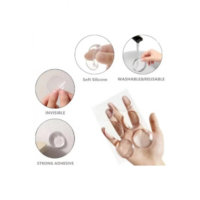 Şeffaf Silikon Mobilya ve Kapı Durdurucu Darbe Pedi 4lü Set