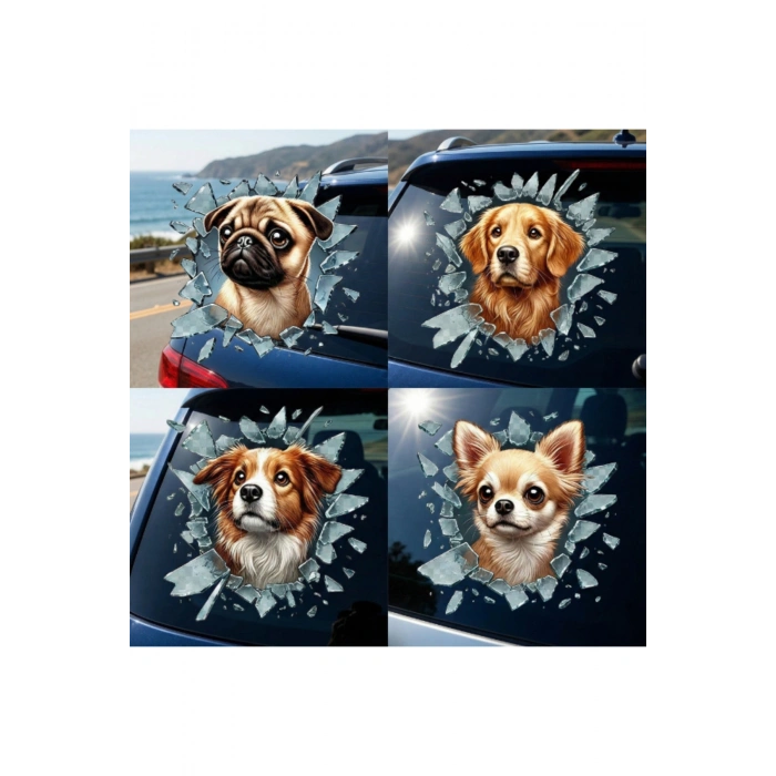Fulcar Köpek Tasarımlı Araç Stickerı