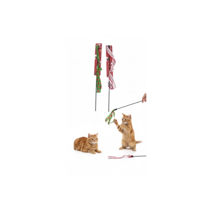 Yılbaşı Temalı Kedi Oyun Oltası