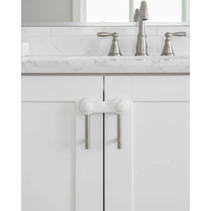 4 Adet Dolap ve Çekmece Emniyet Kilidi Çift Taraflı Bantlı Güvenli Tasarım