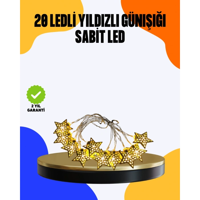 Yıldız Led Işık 5 Metre Dekoratif Aydınlatma Günışığı