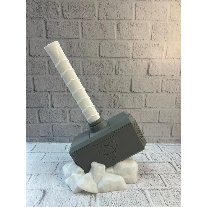 Thor Çekici Dekoratif Figür Mitolojik ve Fantastik Ev Aksesuarı 20x34 cm