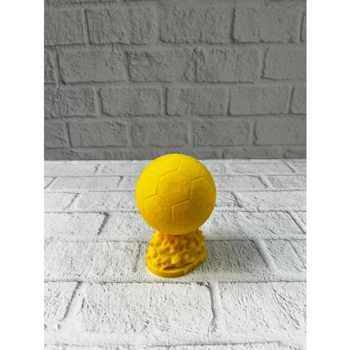 Mini FIFA Futbol Topu Biblo Sarı Renk 10cm Spor Temalı Dekor