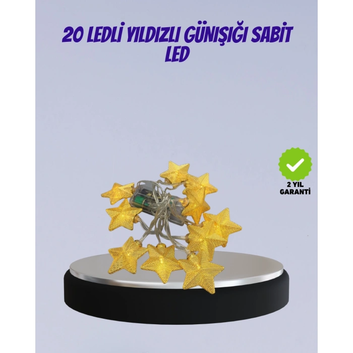 Yıldız Figürlü Led Şerit Işık 5m İç Mekan Dekor Aydınlatma