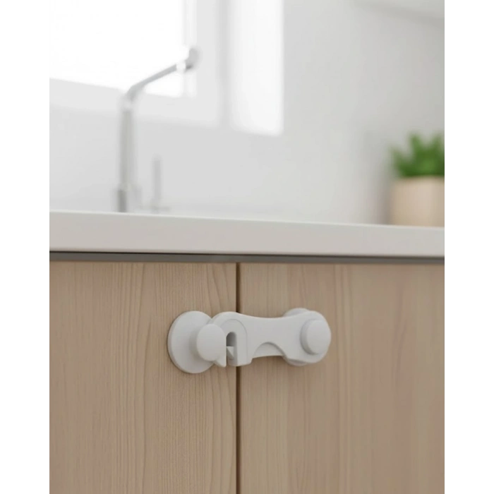 4 Adet Bebek Güvenlik Dolap Kilidi Çift Taraflı Bantlı Kolay Montajlı Emniyet Seti