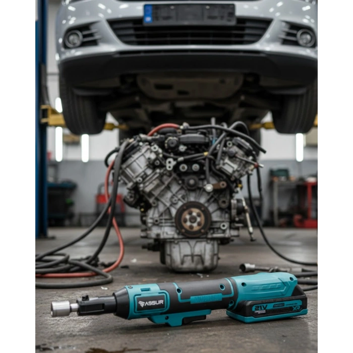 Yandan Sıkma Somun Uyumlu Akülü Cırcır Kolu 21V Güçlü Tork