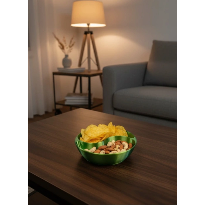 Dekoratif Yeşil Çerezlik Kase 4’lü Set 3x12 cm