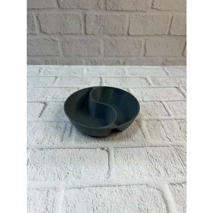 Gri Çerezlik Kase Seti Modern Bölmeli Sunum Tasarımı