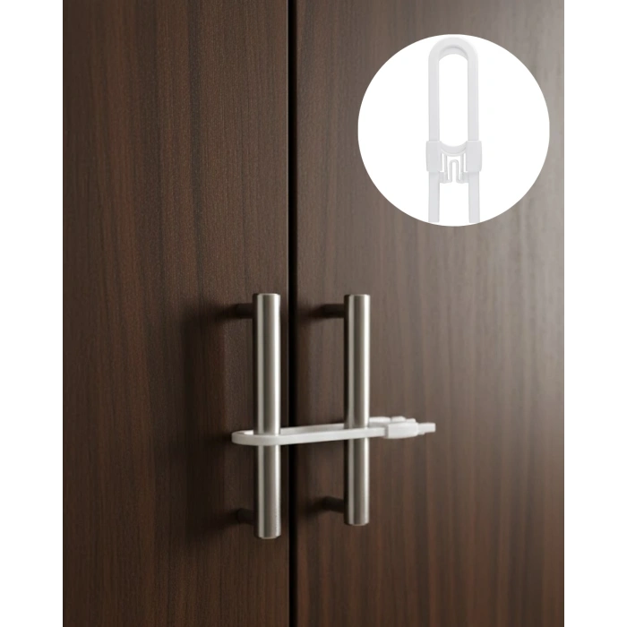 4 Adet Dolap Kapak Kilidi Ev İçi Güvenlik İçin Pratik Koruma Seti