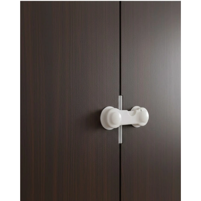 4 Adet Bebek ve Çocuk Koruyucu Dolap Kilidi Vida Gerektirmeyen Güvenlik Seti