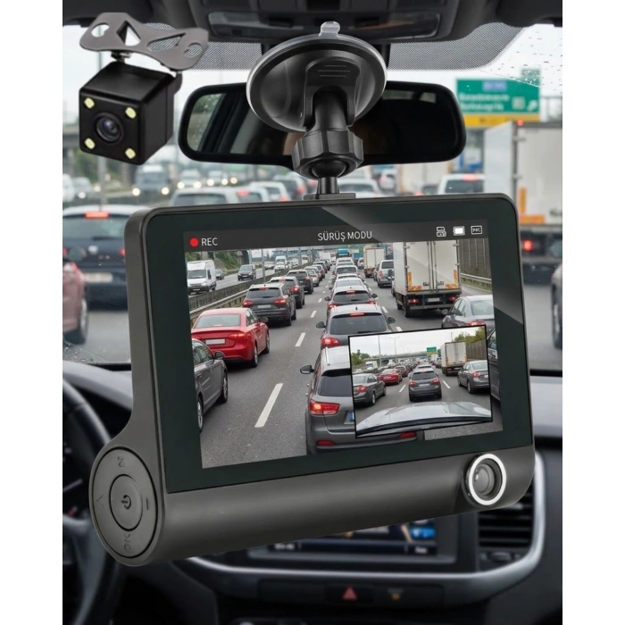Gece Görüşlü Araç İçi Kamera Full HD Park Modlu