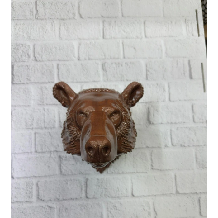 Ayı Başı Duvar Dekoru Modern Asılabilir Heykel 25x19 cm