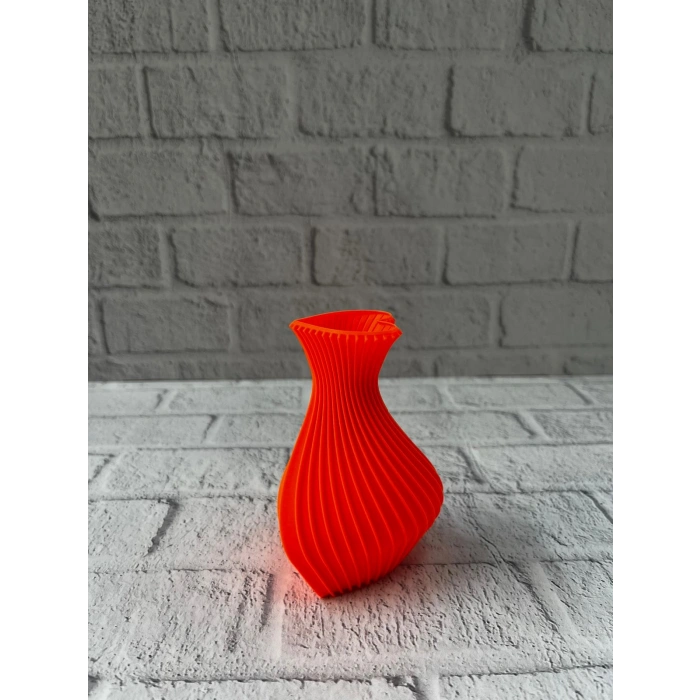 Kalpli Turuncu Dekoratif Vazo 11 cm Modern Şık Masaüstü Aksesuar