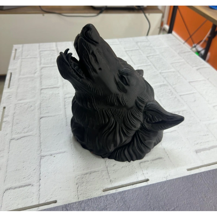 Dekoratif Asılabilir Siyah Ayı Başı 3D Duvar Heykeli 25x19 cm