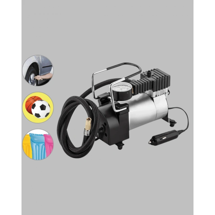 DC 12V Metal Hava Kompresörü Araç Lastik Şişirme 35L/Dk