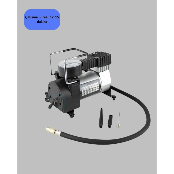DC 12V Metal Hava Kompresörü Araç Lastik Şişirme 35L/Dk
