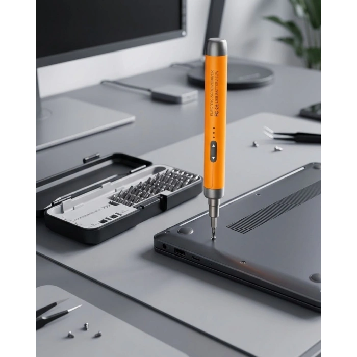 Kablosuz Şarjlı Elektrikli Tornavida Seti 38 Uçlu Type C Li Pil Hassas Tamir Seti