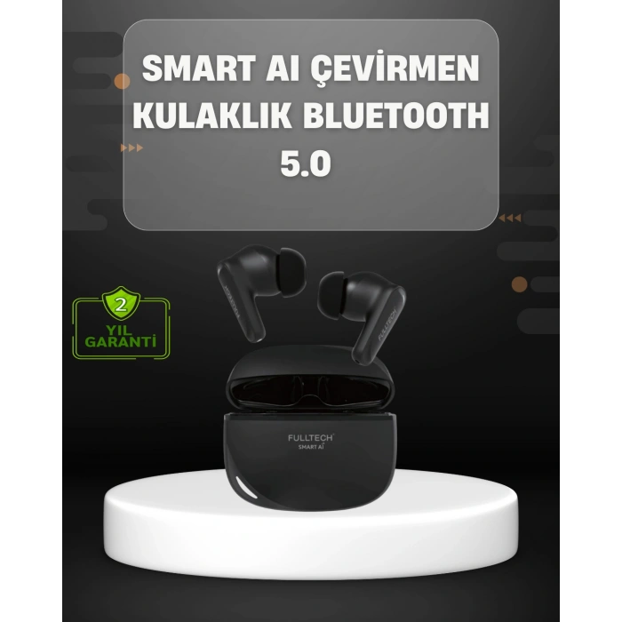 Yapay Zeka Destekli Bluetooth Kulaklık Anlık Çeviri ve Gürültü Engelleme