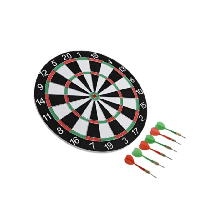 Ev ve Oyun Alanları İçin Dart Tahtası 12 İnç 4 Dart Oku Dahil
